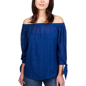 Lucky Brand Schifflii Knit BlouseWomen's Color Blue Size Medium
